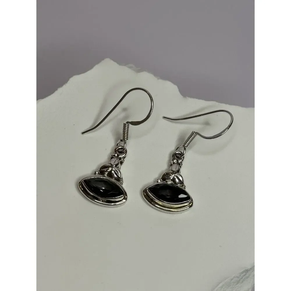 925 Sterling Silver Alexandrite Earrings Length 1.3 Inch
